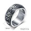 Edelstahl Silber Goth Schädel Ring, einzigartige Gothic Schmuck für Männer